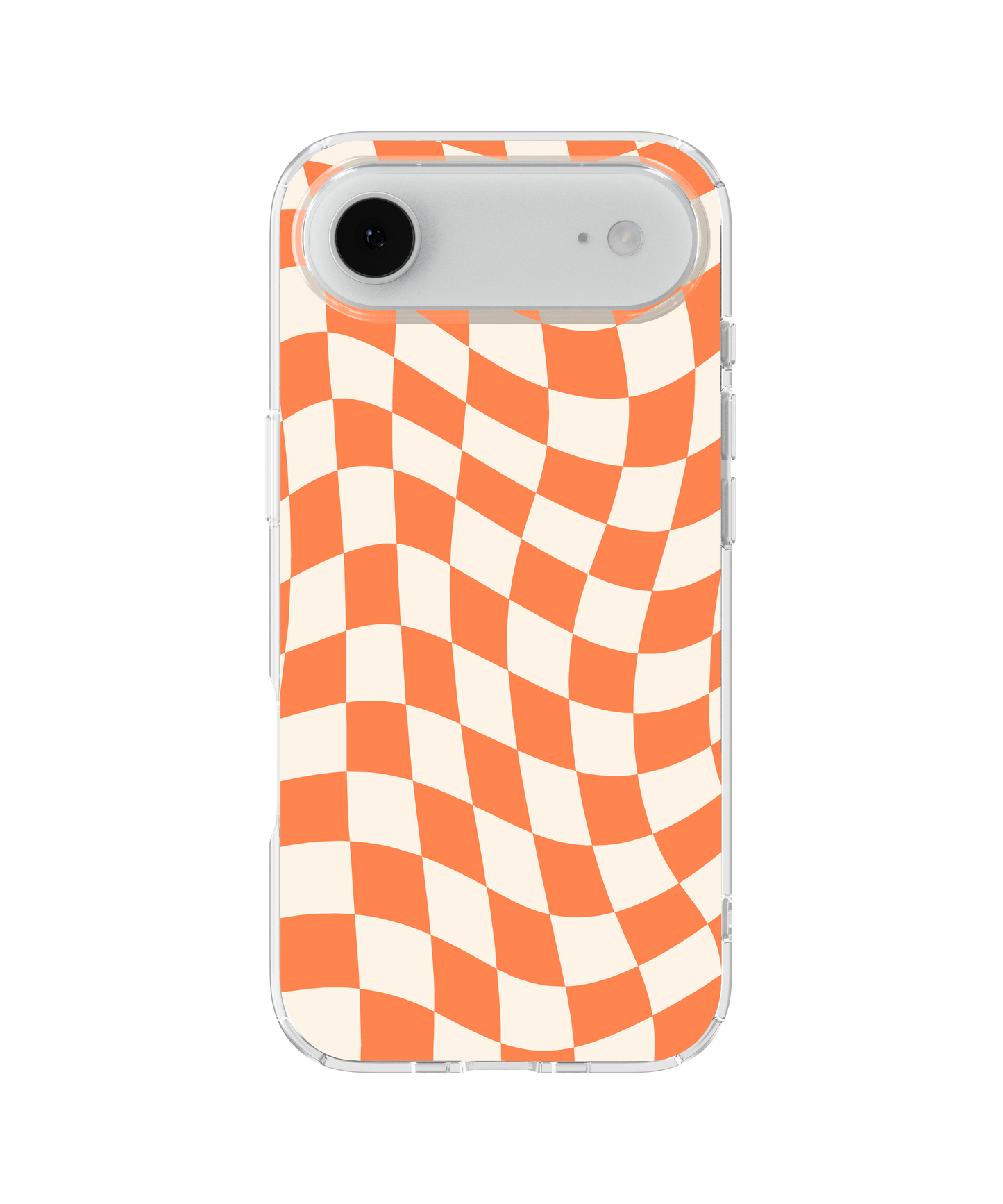 Tangerine Wavy Checkers II Clear Case Insert