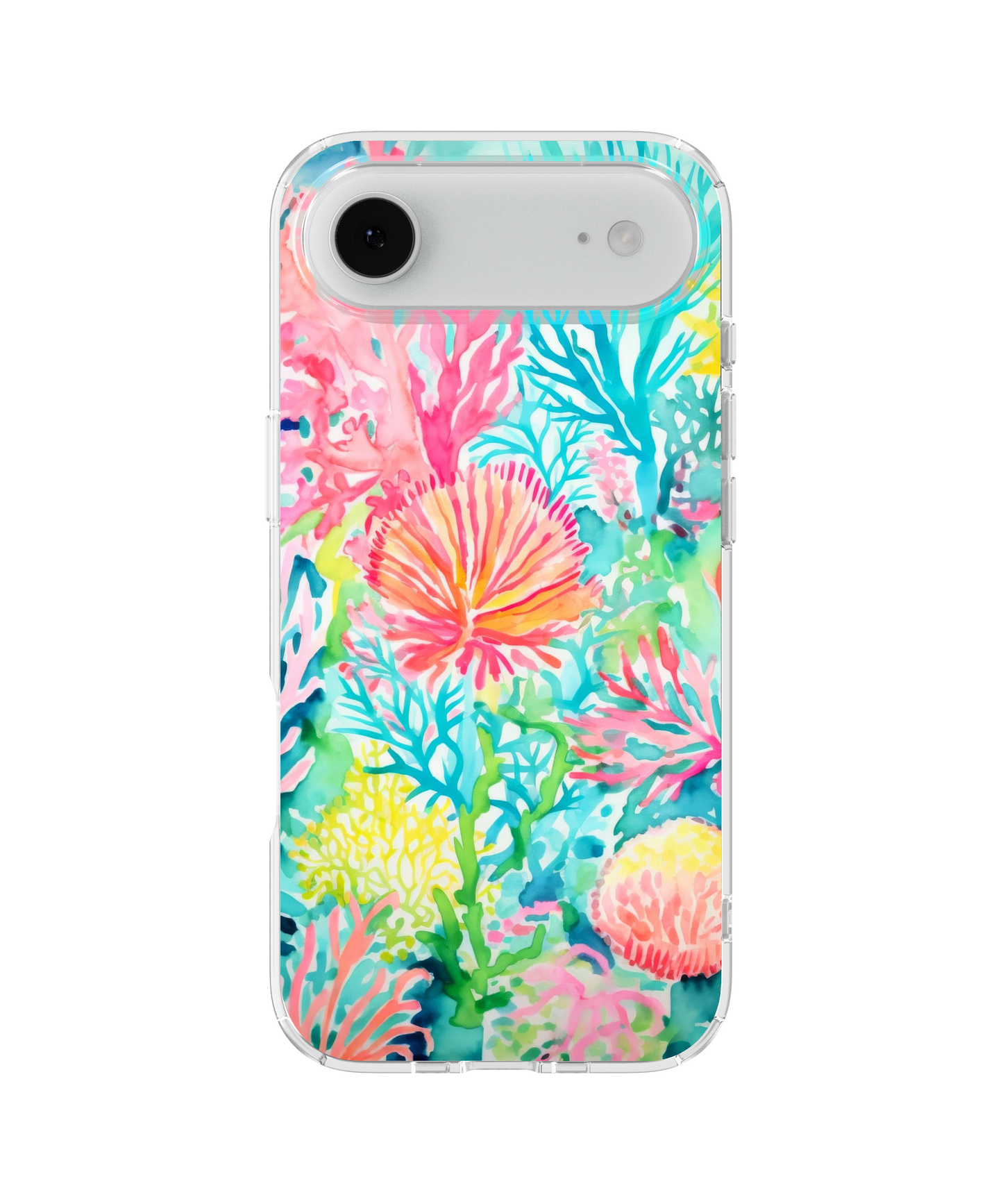 Watercolor Coral Clear Case Insert