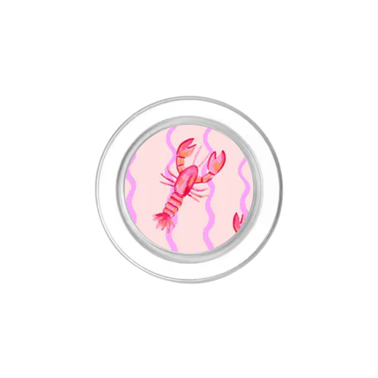 Lobster Wave Phone Grip Insert