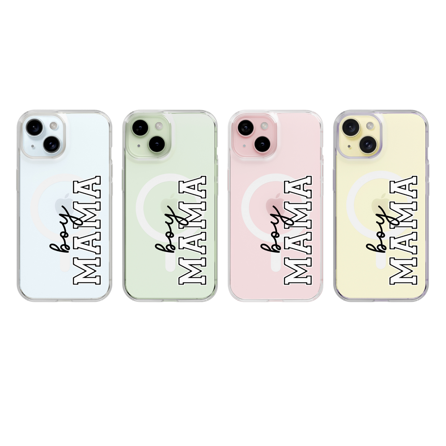 Boy Mama (White) Clear Case