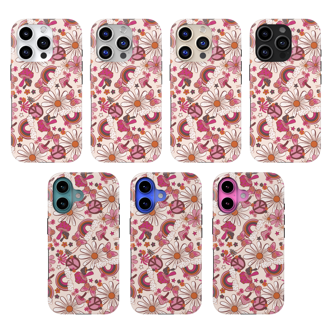 Cream Flower Child MagSafe Phone Case
