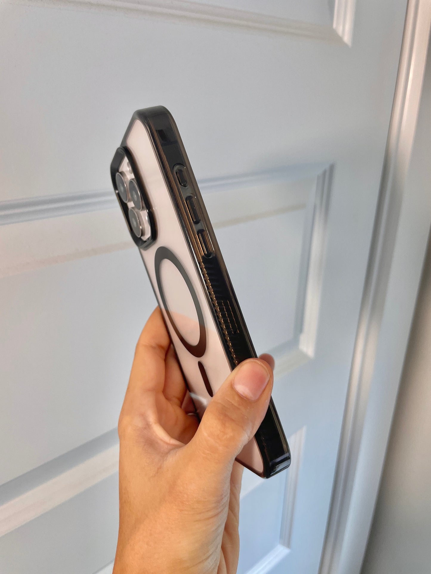 MagSafe Black Bumpers Clear iPhone Case