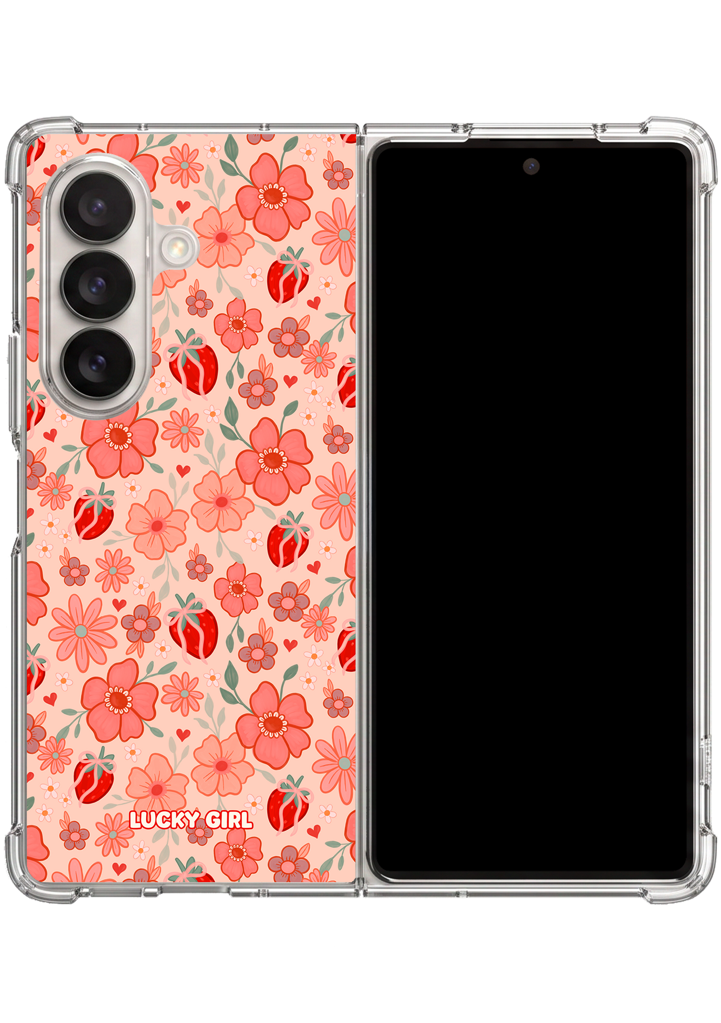 Strawberry Fields Clear Case Insert Galaxy Z Fold 7