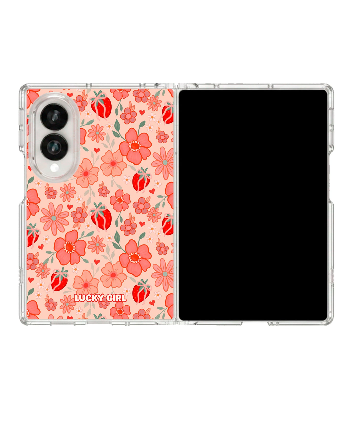 Strawberry Fields Clear Case Insert Galaxy Z Fold 8 (wide)