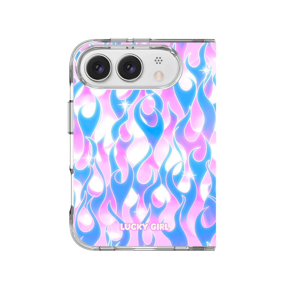 Ultraviolet Flames Clear Case Insert iPhone Duo
