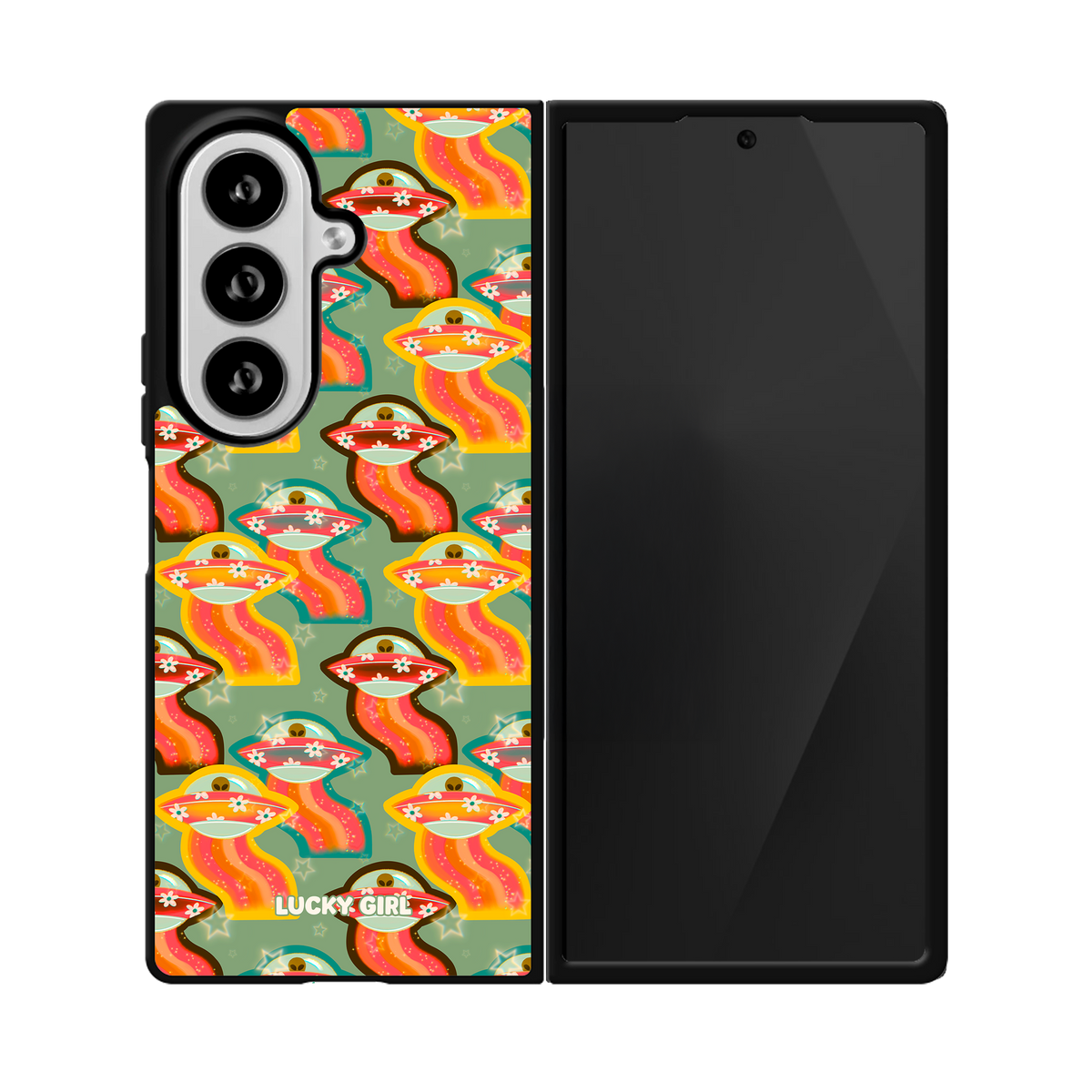 Outta This World (Teal) Phone Case Galaxy Z Fold 8 Ultra / No