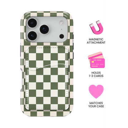 Moss Checkers II MagSafe Card Holder