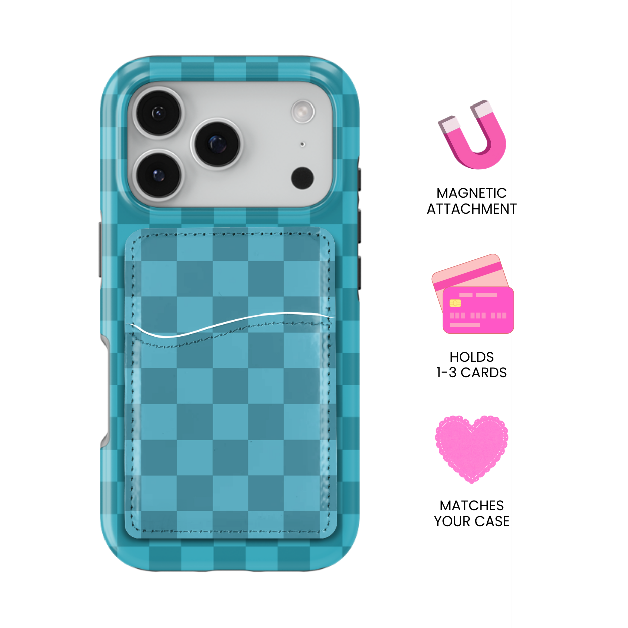 Mermaid Jewel Checkers MagSafe Card Holder