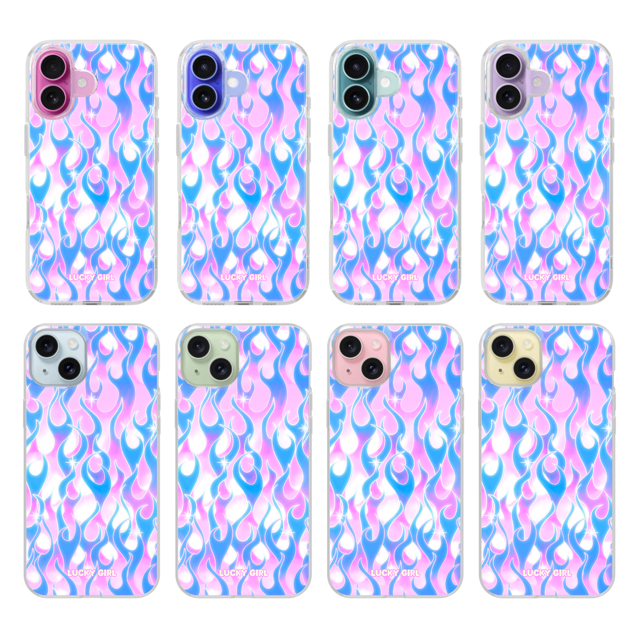 Ultraviolet Flames Clear Case Insert