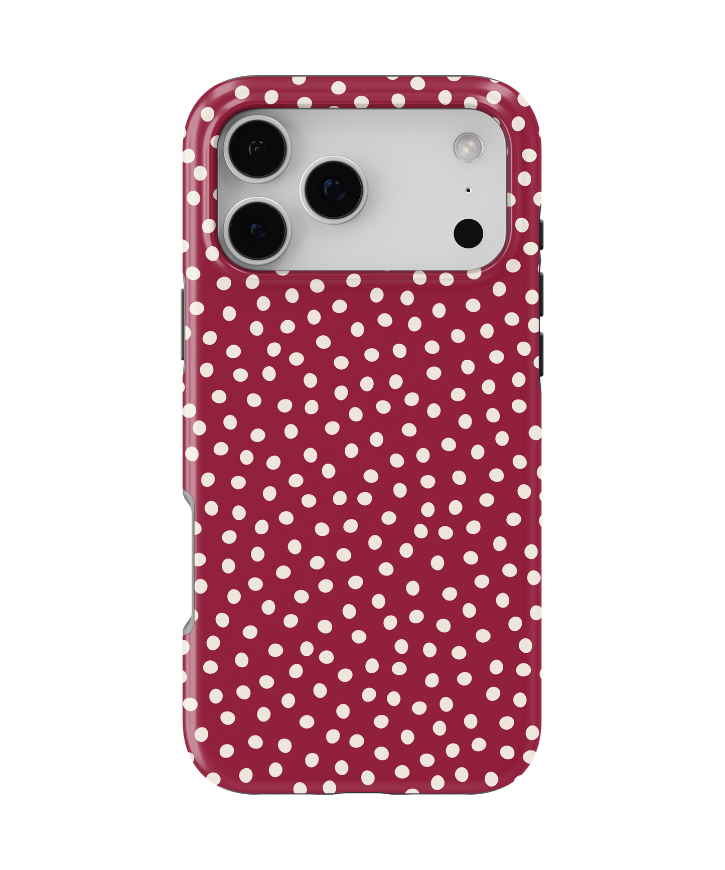 Black Cherry Dots MagSafe Phone Case