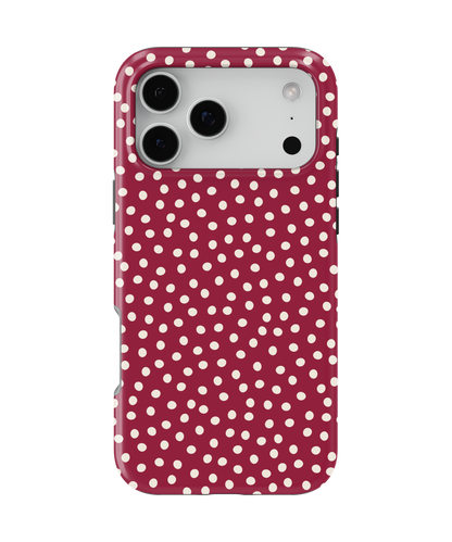 Black Cherry Dots MagSafe Phone Case