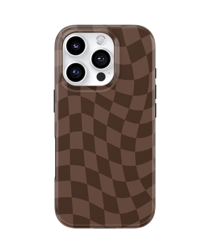 Espresso Wavy Checkers MagSafe Phone Case