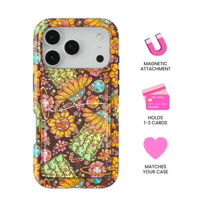 Beam Me Up Blossoms MagSafe Card Holder
