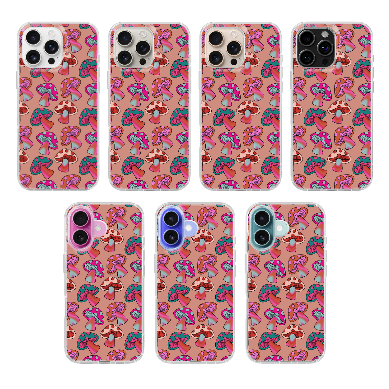 Magic Mushrooms Clear Case Insert