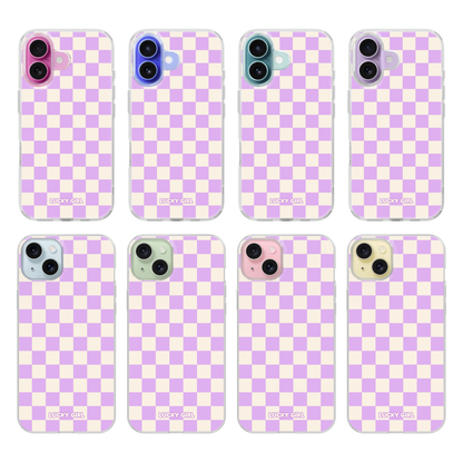 Lilac Checkers II Clear Case Insert