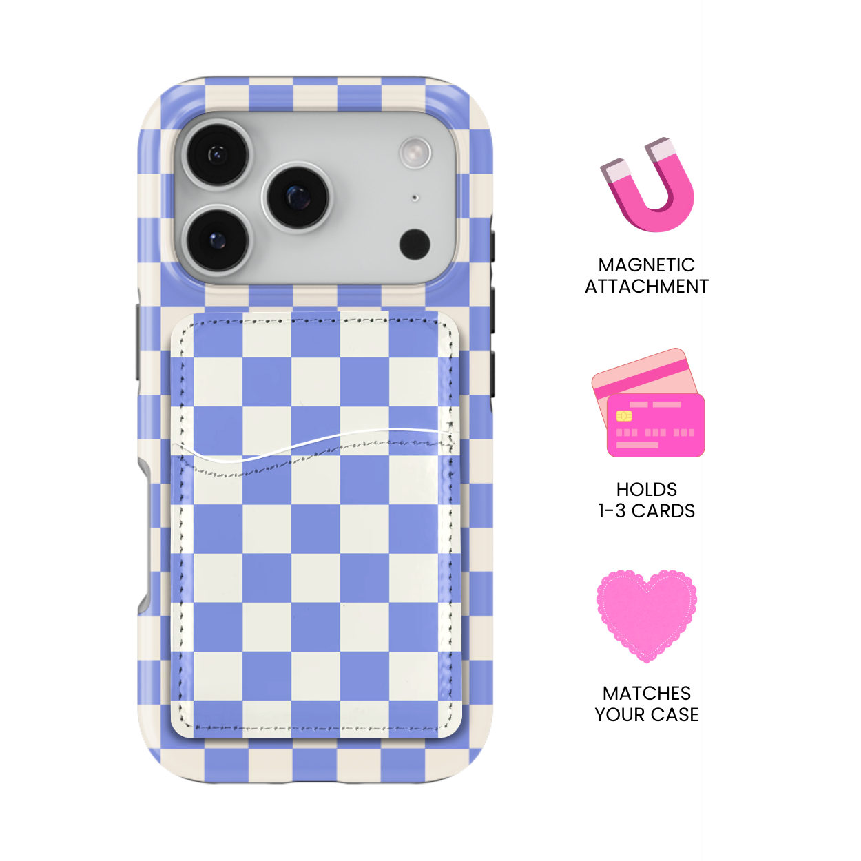 Bluebell Checkers II MagSafe Card Holder