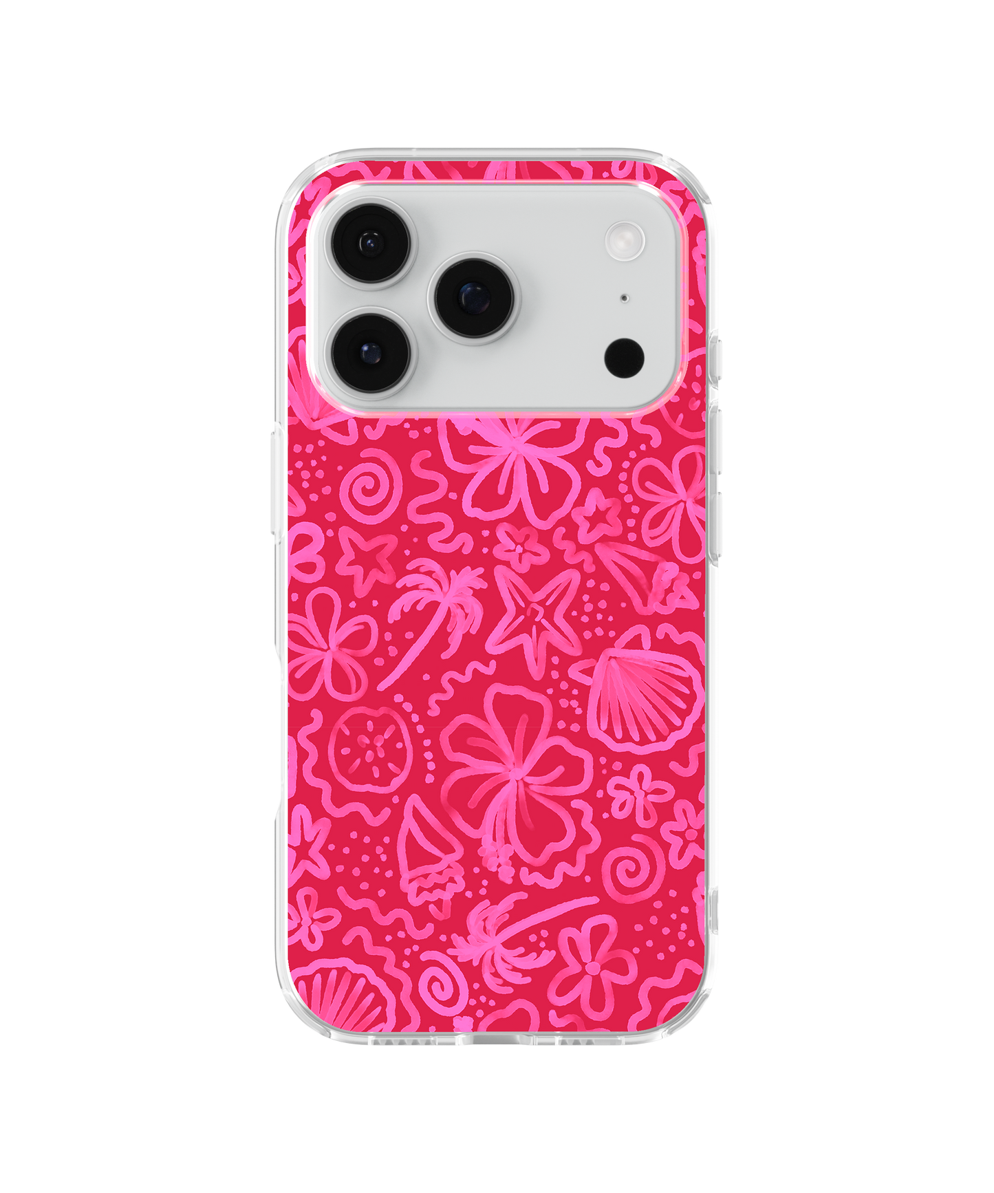 Coral Kiss Island Doodles Clear Case Insert