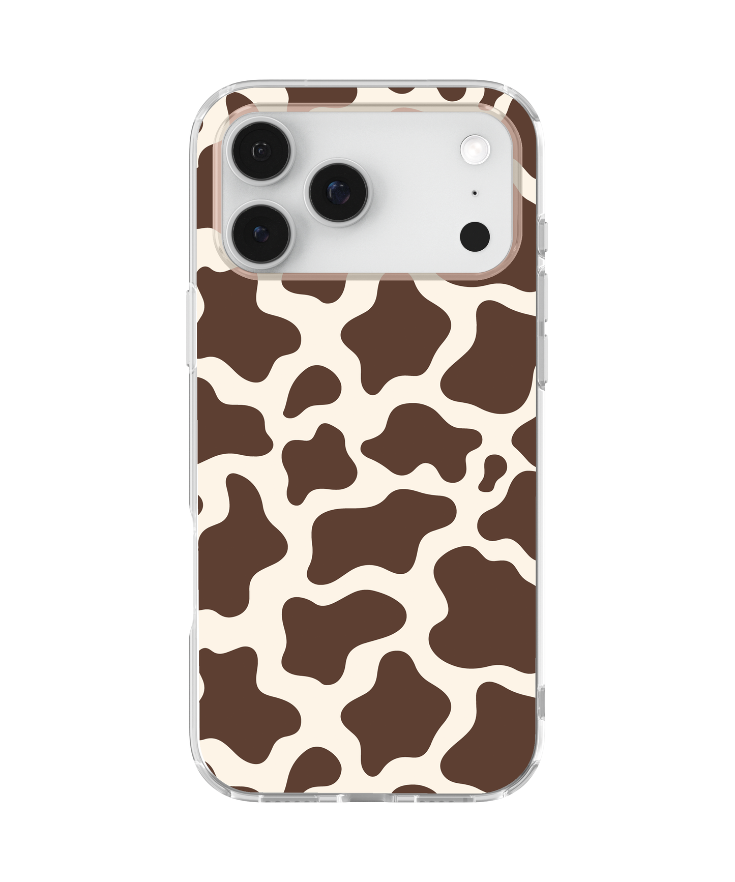 Espresso Cow Print Clear Case Insert