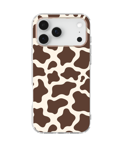Espresso Cow Print Clear Case Insert