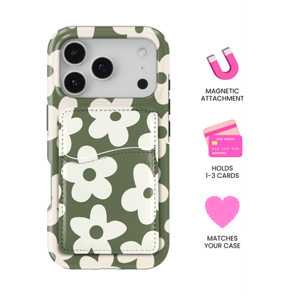 Moss Big Blooms MagSafe Card Holder