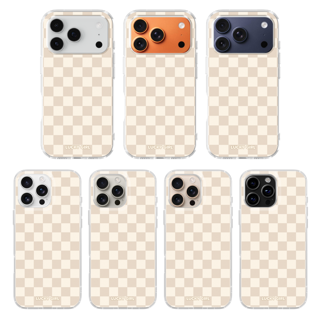 Vanilla Milkshake Checkers Clear Case Insert