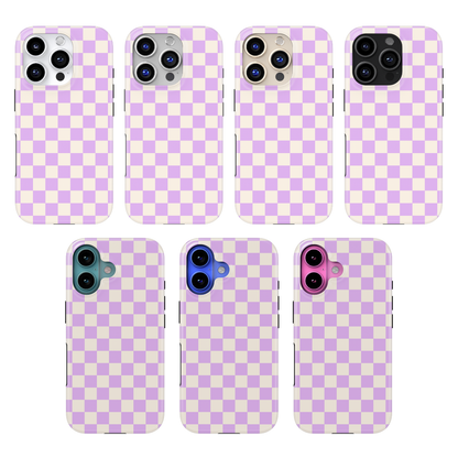 Lilac Checkers II MagSafe Phone Case