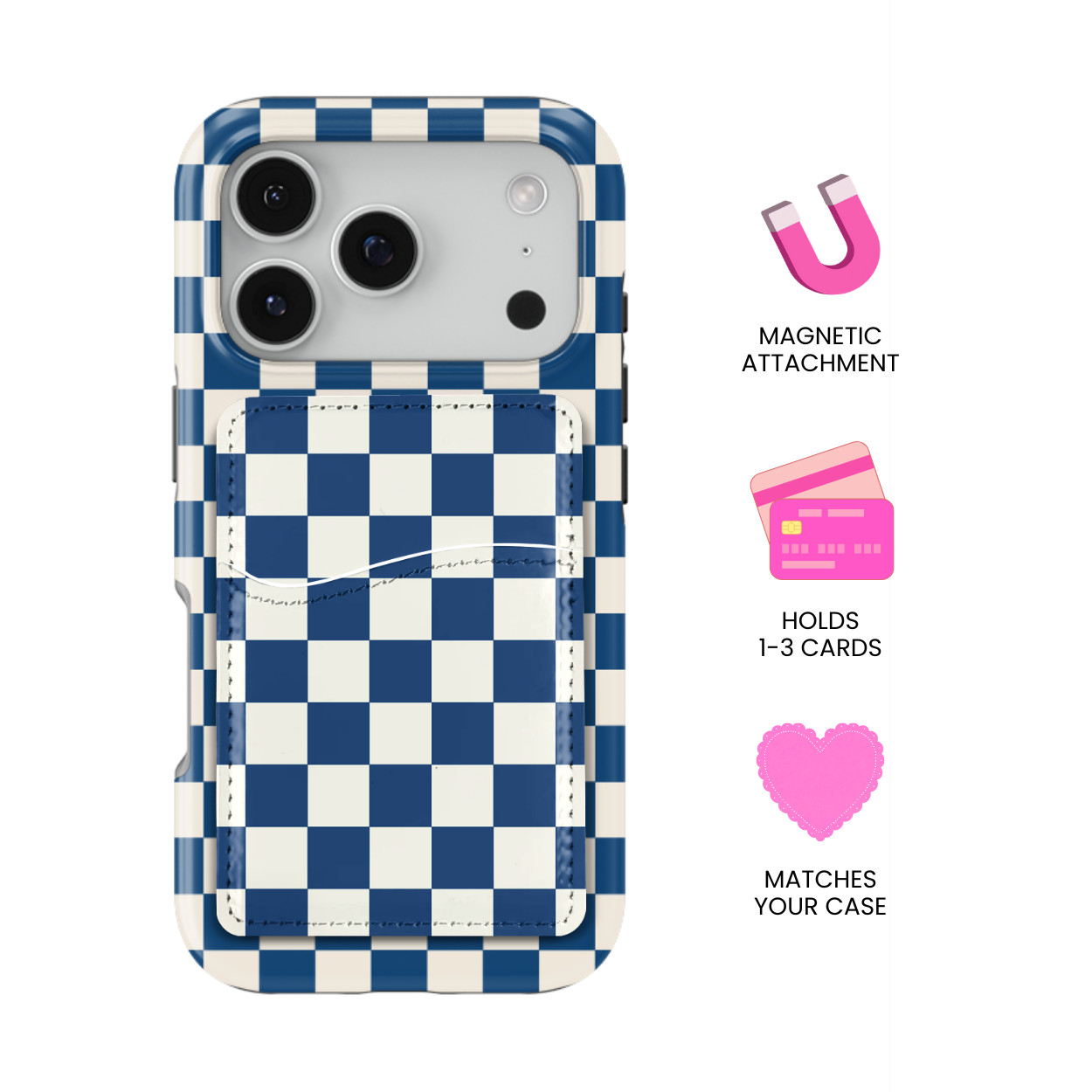 Night Watch Checkers II MagSafe Card Holder