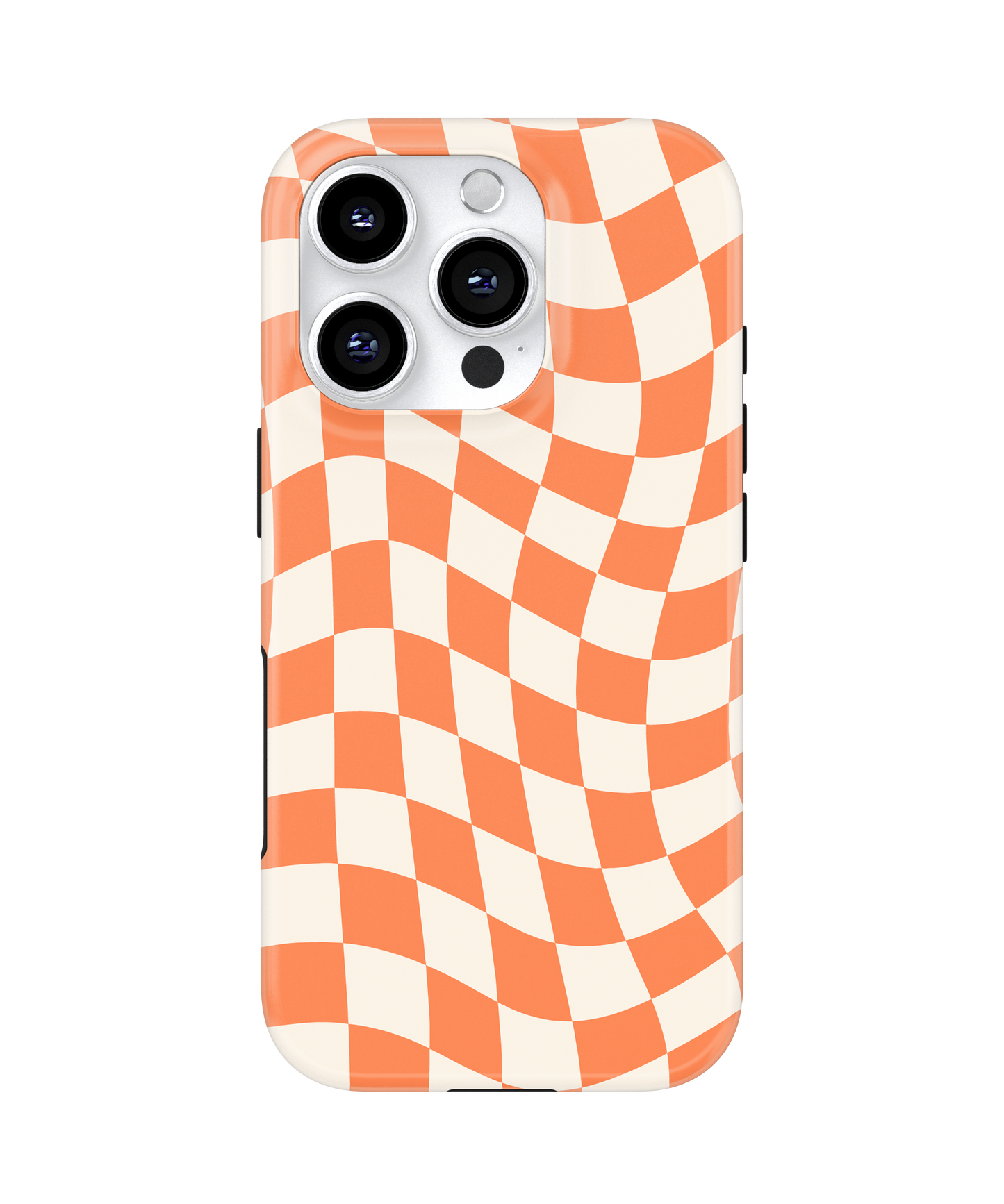 Tangerine Wavy Checkers II MagSafe Phone Case