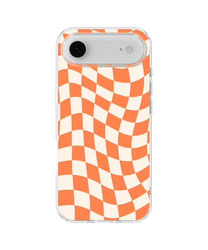 Tangerine Wavy Checkers II Clear Case Insert