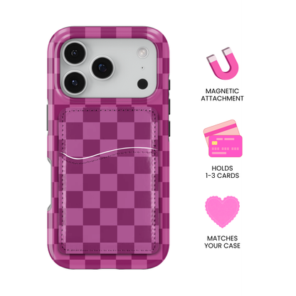 Velvet Checkers MagSafe Card Holder
