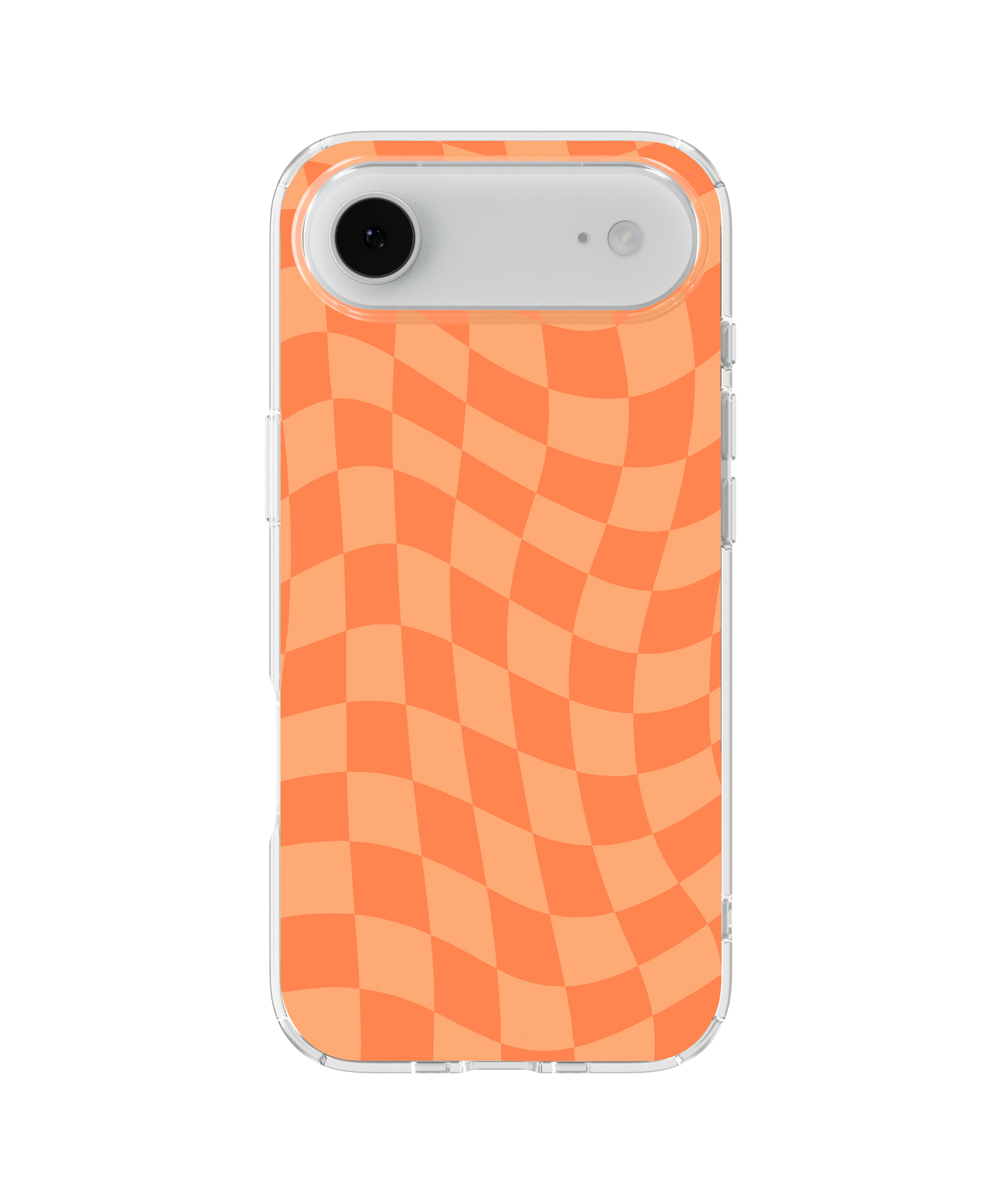Tangerine Wavy Checkers Clear Case Insert