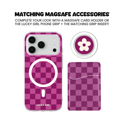 Velvet Checkers Clear Case Insert