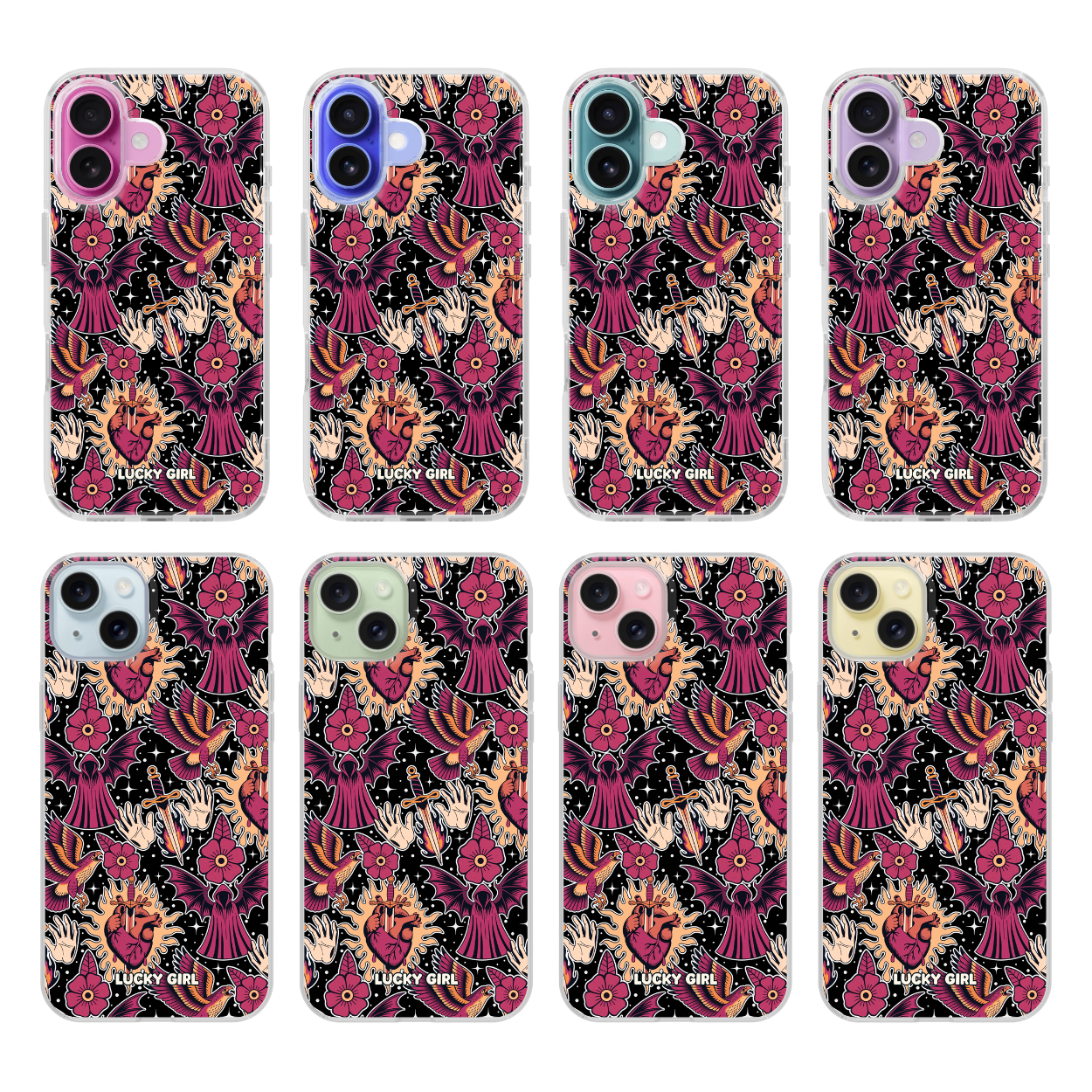 Silent Heart Clear Case Insert
