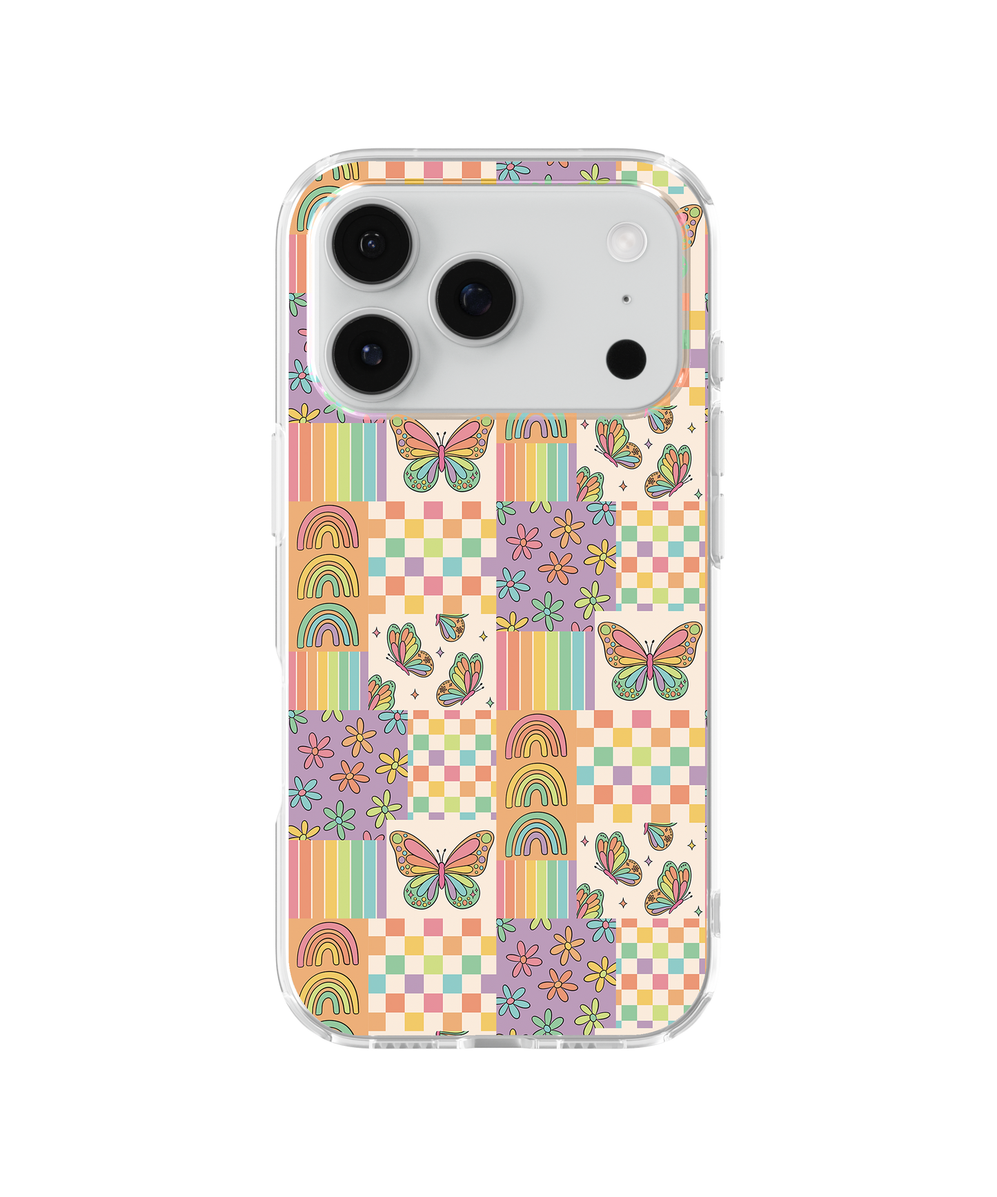Rainbow Butterflies Clear Case Insert