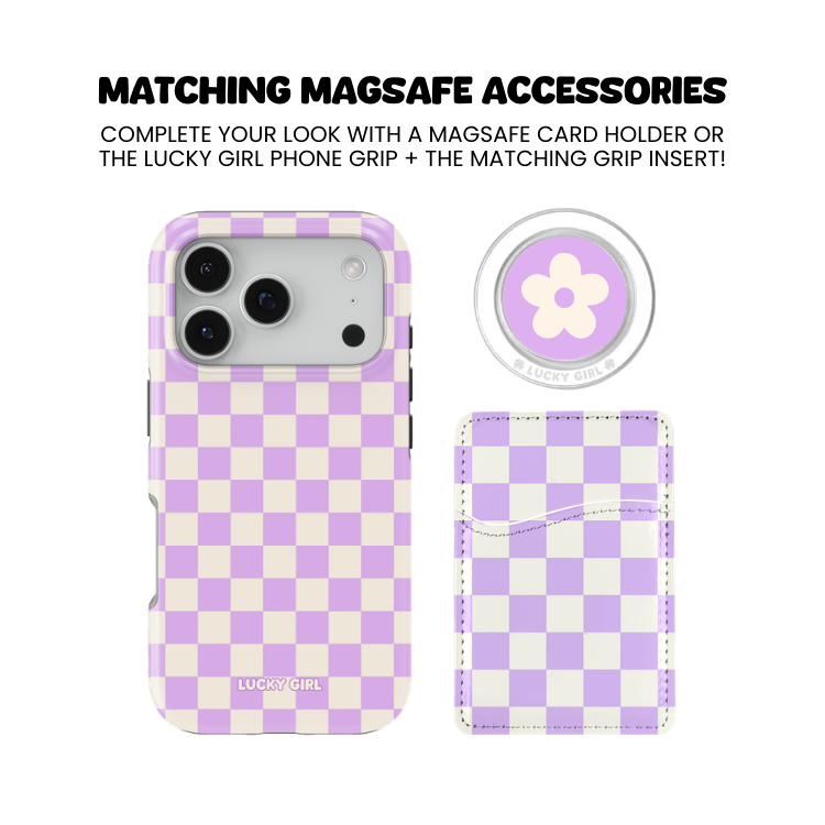 Lilac Checkers II Phone Case