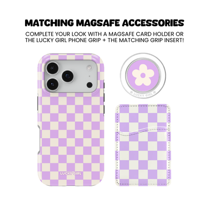 Lilac Checkers II Phone Case