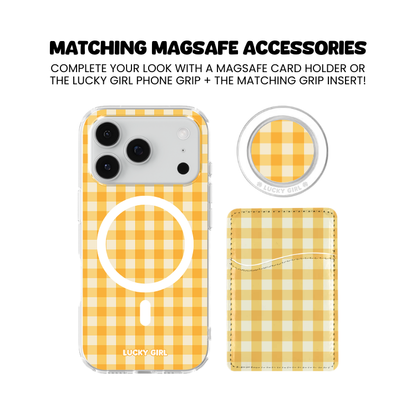 Sunshine Gingham Clear Case Insert