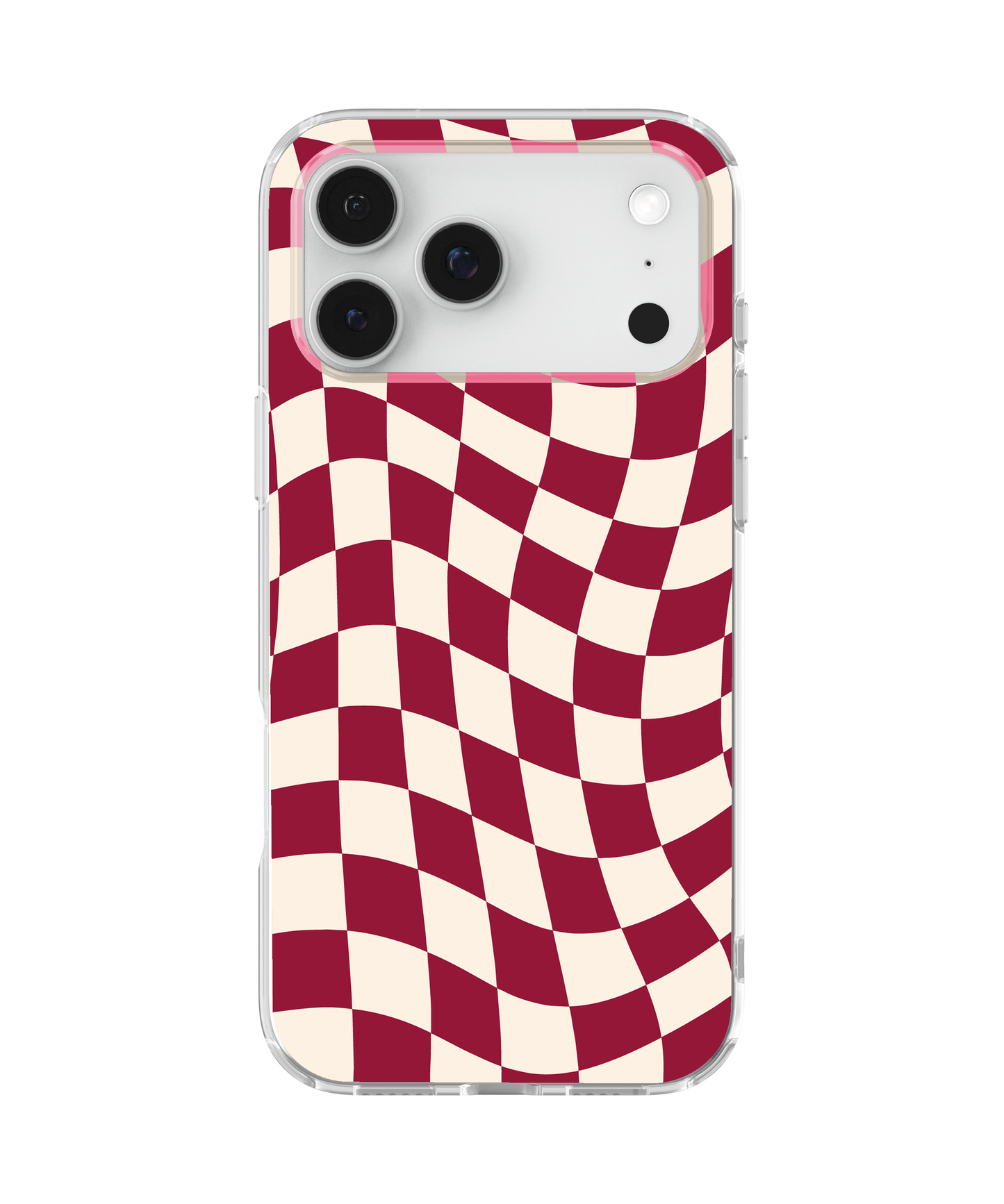 Black Cherry Wavy Checkers II Clear Case Insert