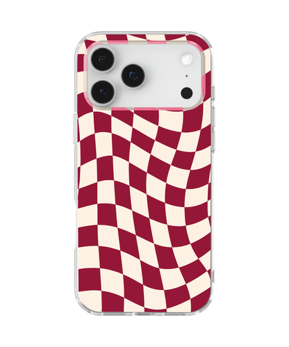 Black Cherry Wavy Checkers II Clear Case Insert