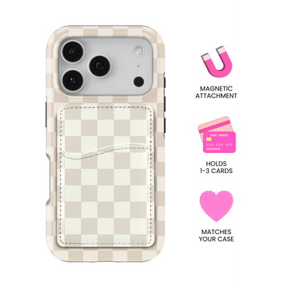 Vanilla Milkshake Checkers MagSafe Card Holder