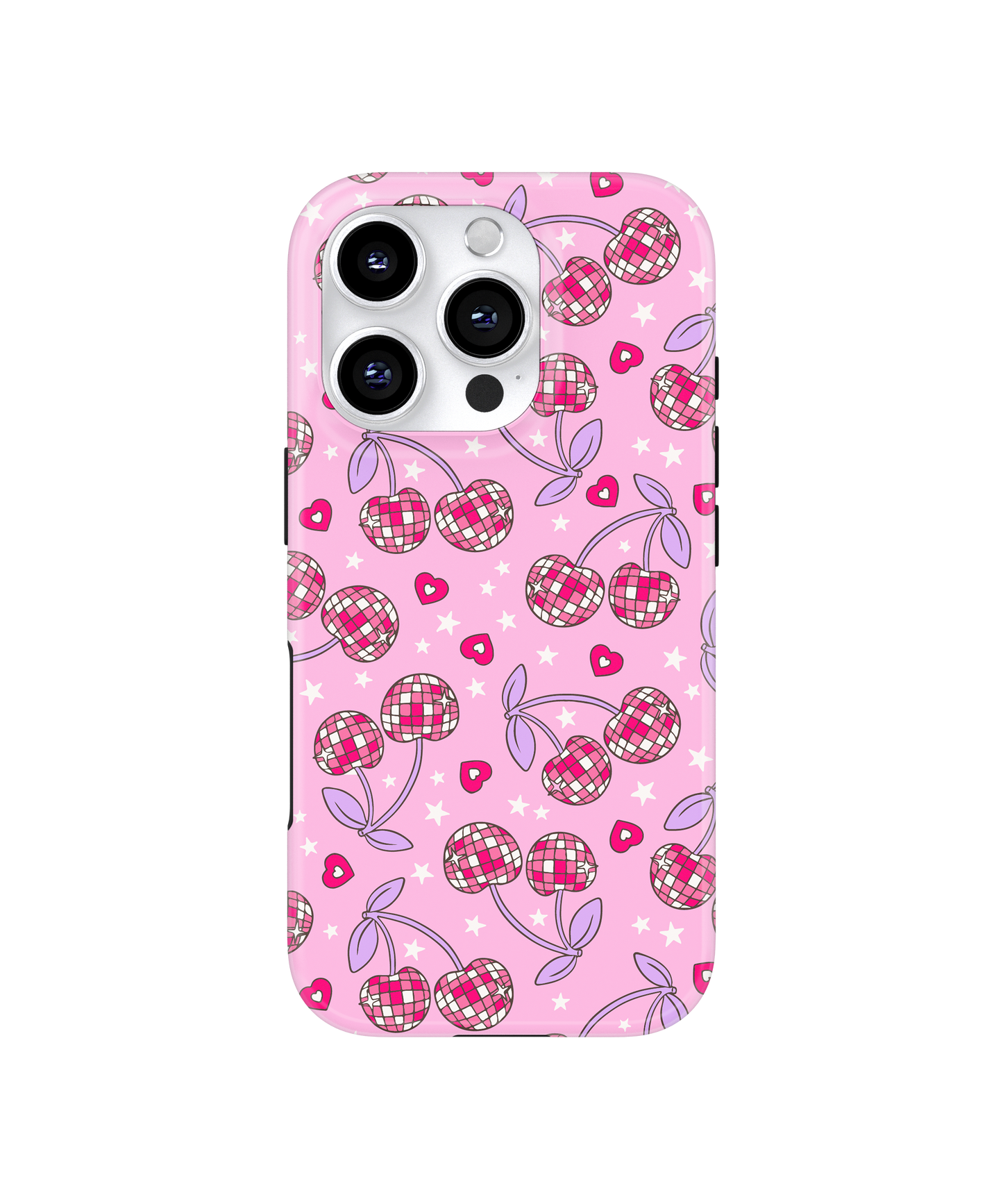 Pink & Purple Disco Cherries MagSafe Phone Case