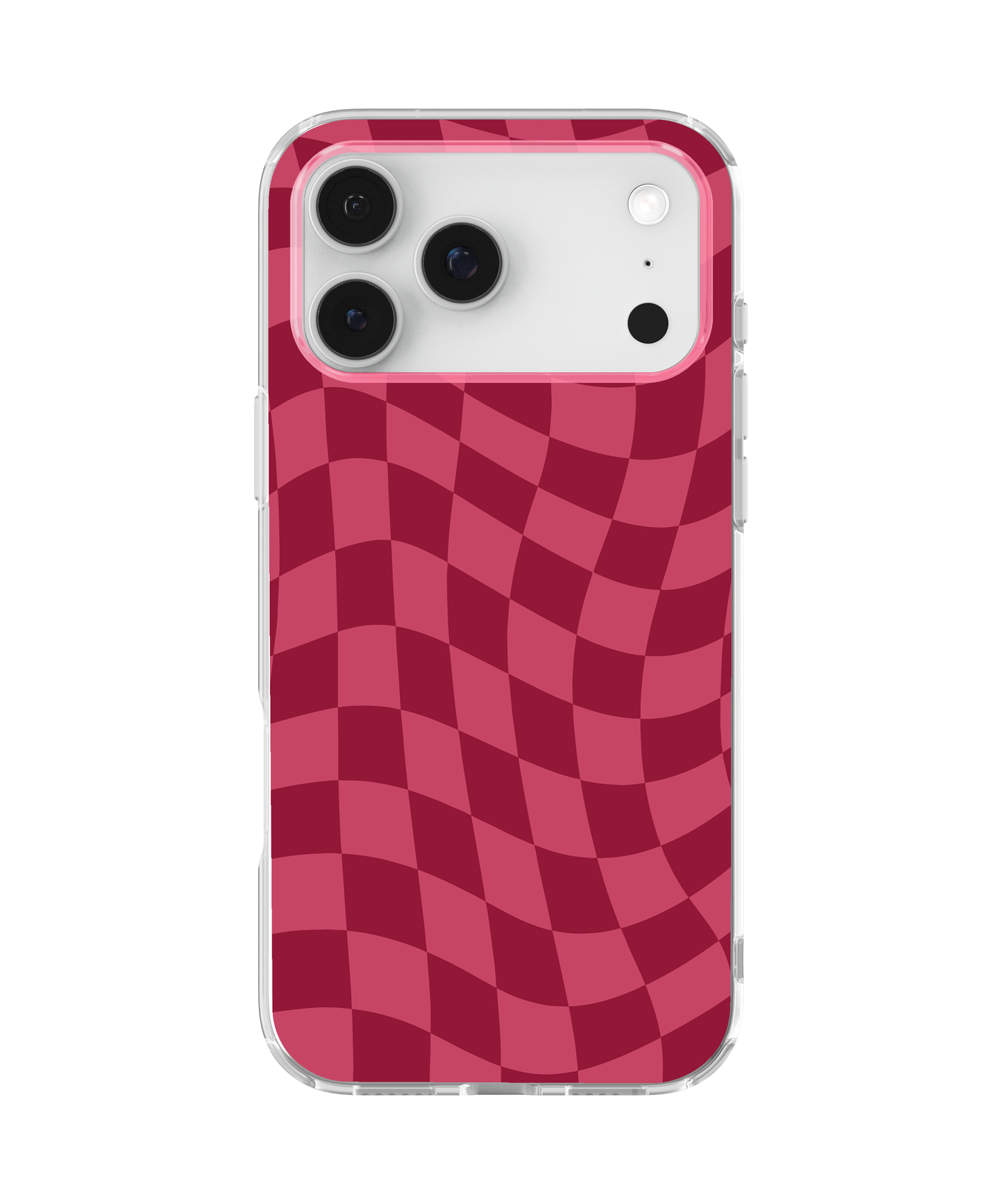 Black Cherry Wavy Checkers Clear Case Insert