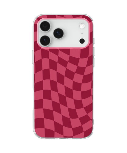Black Cherry Wavy Checkers Clear Case Insert