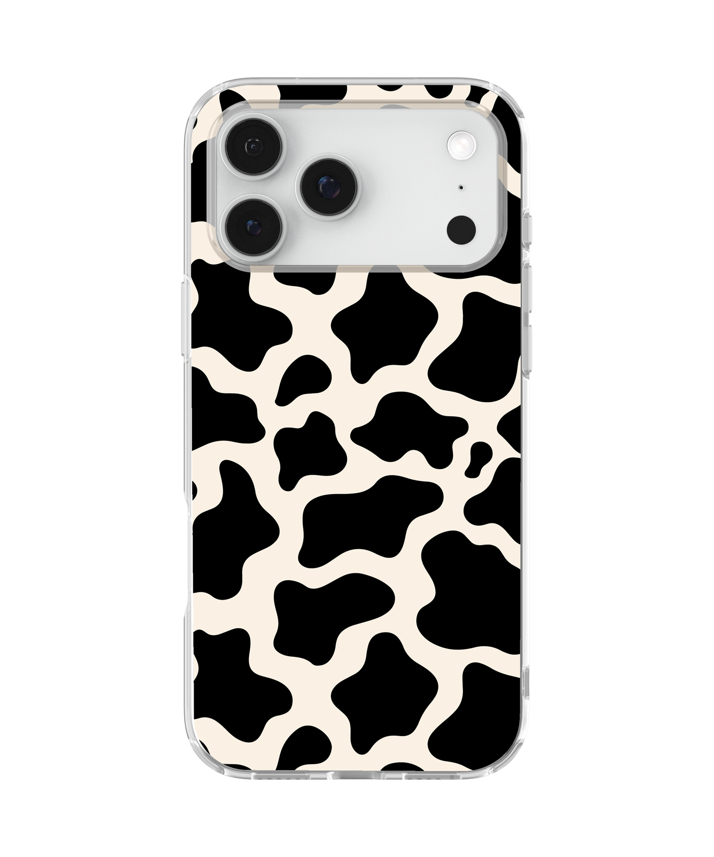 Onyx Cow Print Clear Case Insert