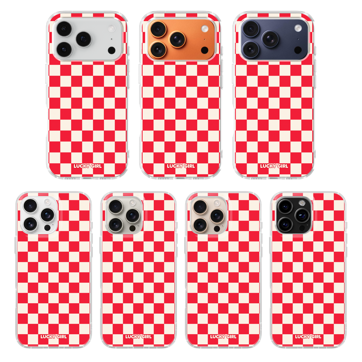 Vermillion Checkers II Clear Case Insert