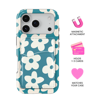 Mermaid Jewel Big Blooms MagSafe Card Holder