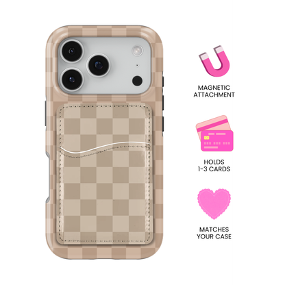 Chestnut Checkers MagSafe Card Holder