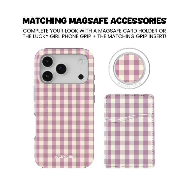 Plum Gingham Phone Case
