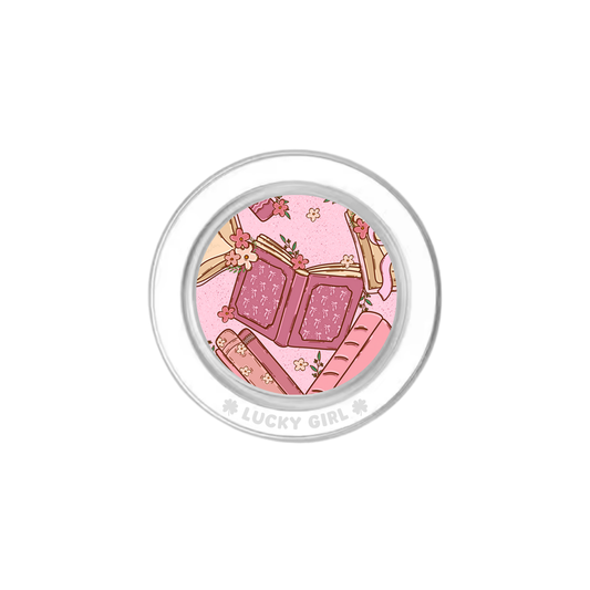 Pink Prose Phone Grip Insert