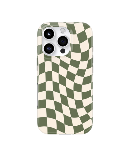Moss Wavy Checkers II MagSafe Phone Case